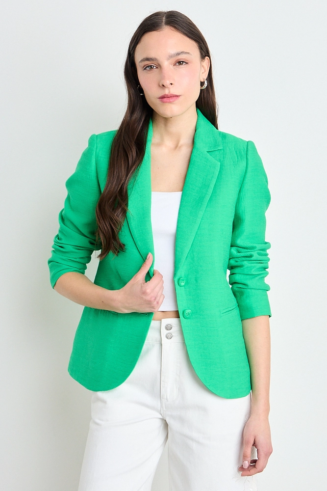 BLAZER LISO VERDE OLIVA MUJER IO - 1