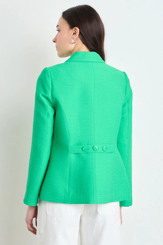 BLAZER LISO VERDE OLIVA MUJER IO - 3