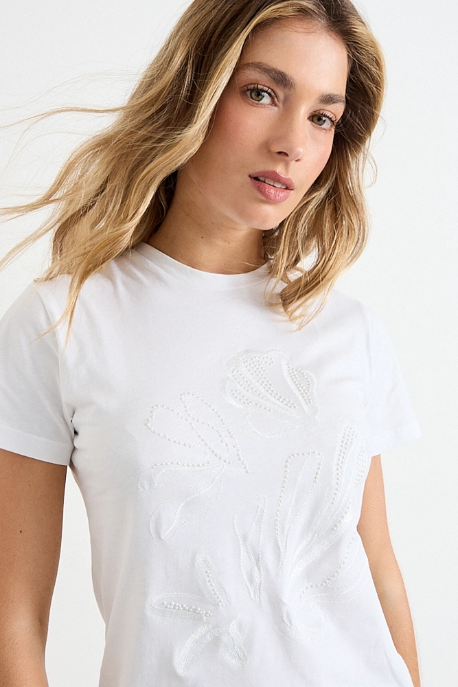 POLERA MANGA CORTA CRUDO MUJER IO - 3