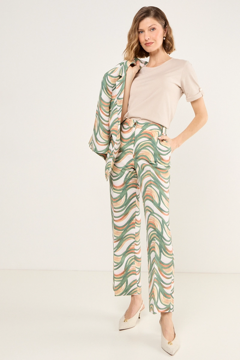 PANTALON BEIGE MUJER MAGRIFFE - 1
