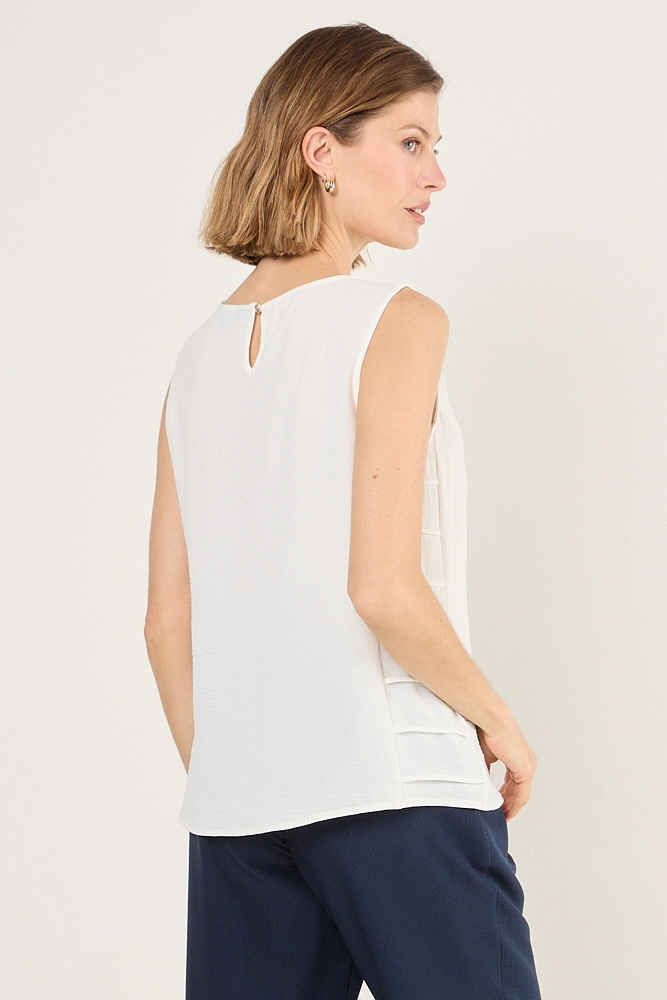 BLUSA SIN MANGAS CON TEXTURA BLANCO MUJER MAGRIFFE - 3