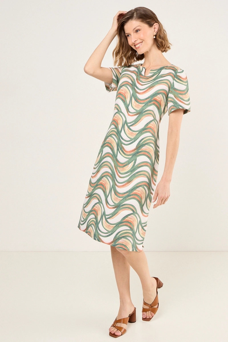 VESTIDO LARGO BEIGE MUJER MAGRIFFE - 3