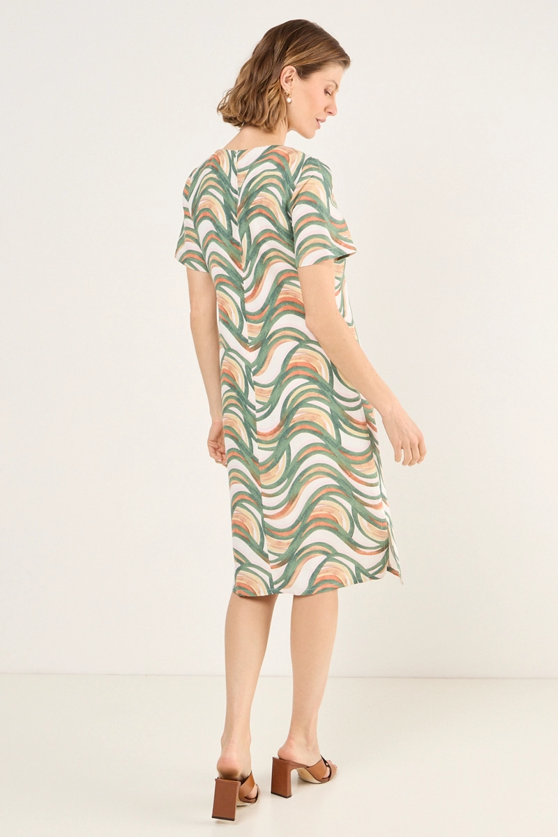 VESTIDO LARGO BEIGE MUJER MAGRIFFE - 4