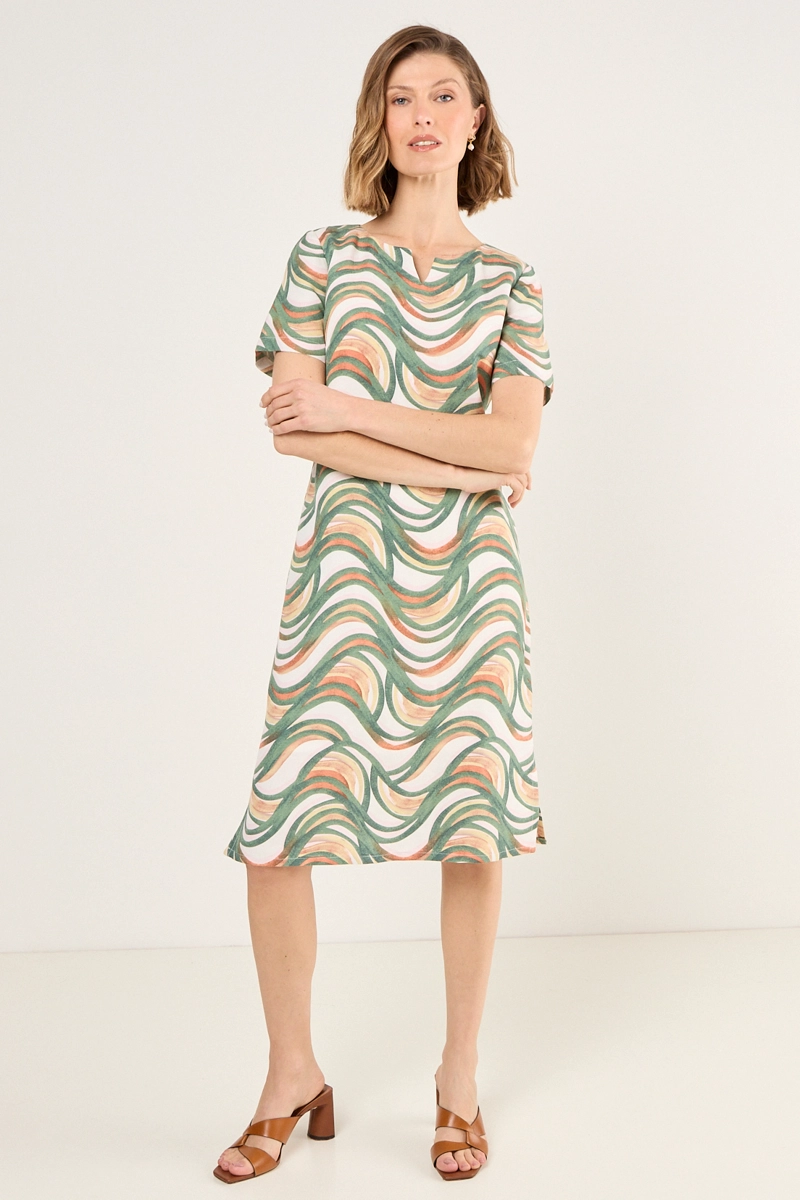 VESTIDO LARGO BEIGE MUJER MAGRIFFE - 5