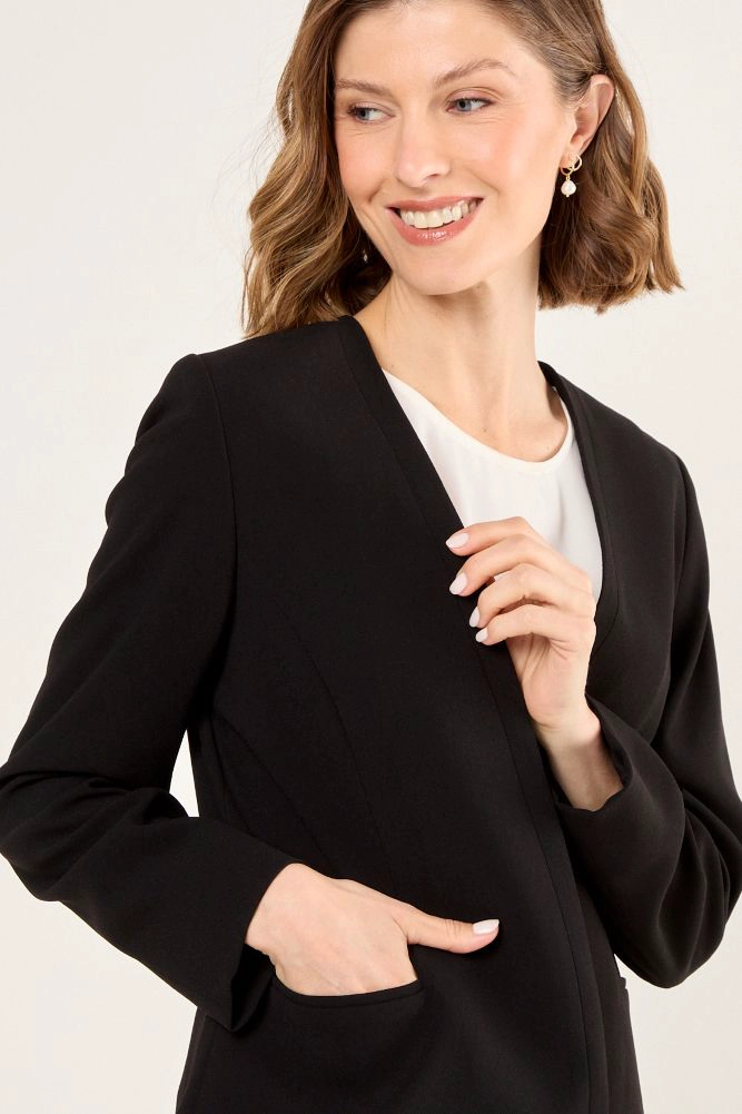 BLAZER SIN SOLAPA NEGRO MUJER MAGRIFFE - 2
