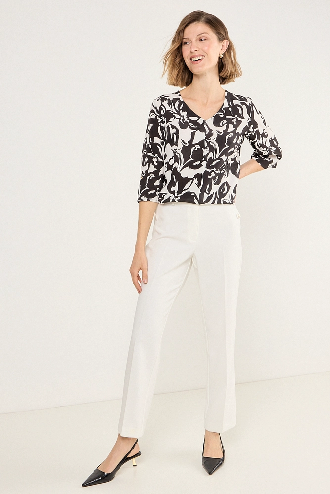BLUSA DE VISCOSA ESTAMPADA NEGRO MUJER MAGRIFFE - 4