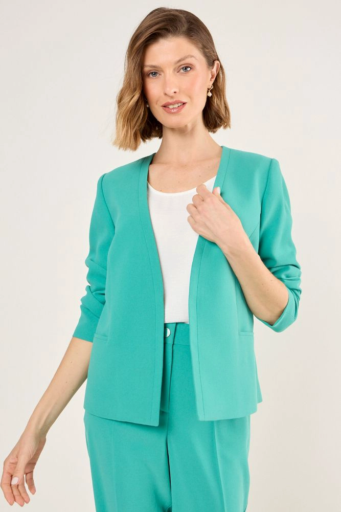 BLAZER SIN SOLAPA VERDE MUJER MAGRIFFE - 1