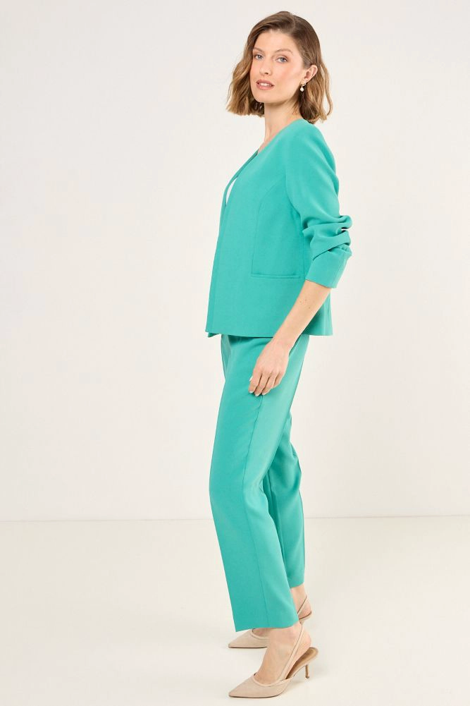 BLAZER SIN SOLAPA VERDE MUJER MAGRIFFE - 5