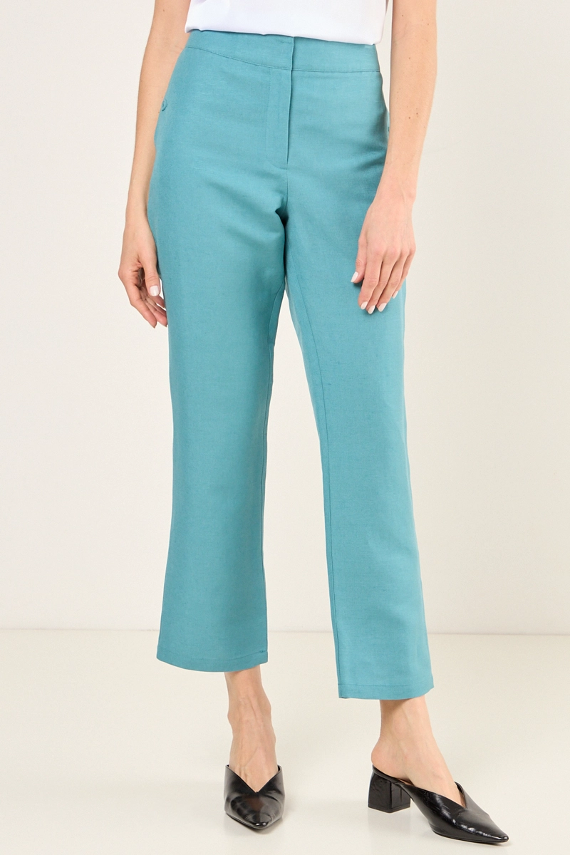 PANTALON LISO VERDE OLIVA MUJER MAGRIFFE - 2