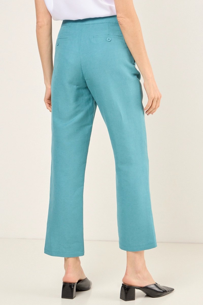 PANTALON LISO VERDE OLIVA MUJER MAGRIFFE - 3