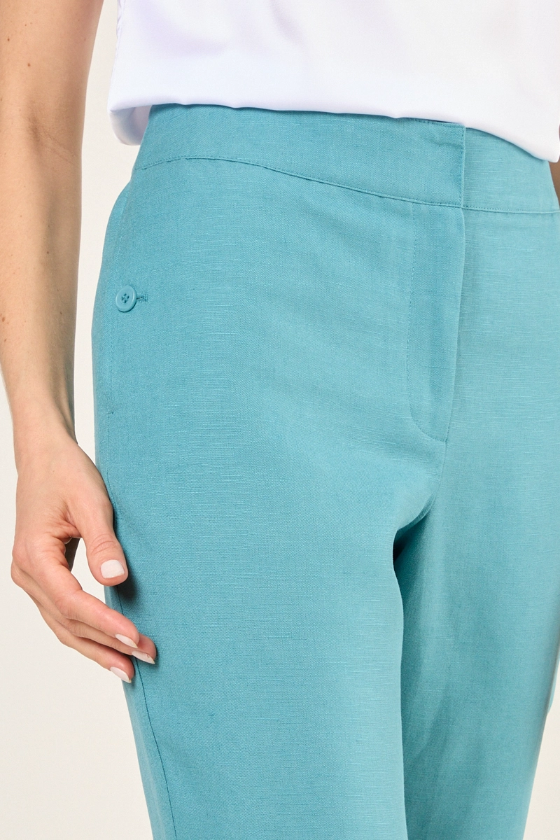PANTALON LISO VERDE OLIVA MUJER MAGRIFFE - 4