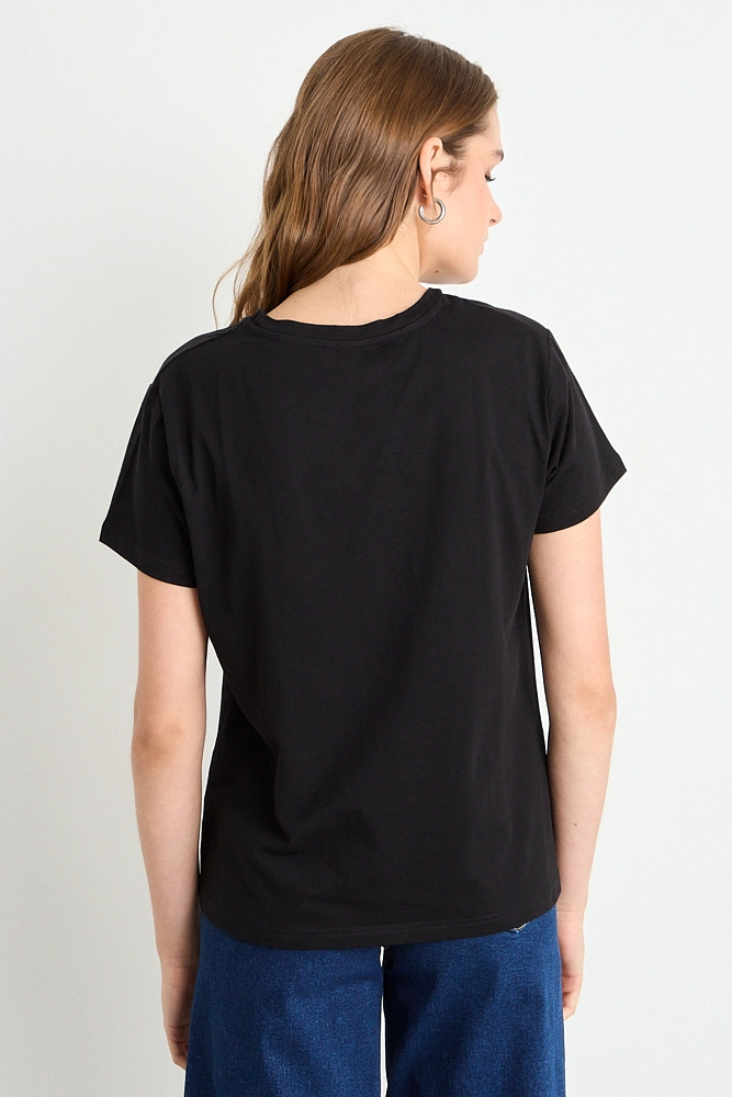 POLERA MANGA CORTA NEGRO MUJER IO - 4