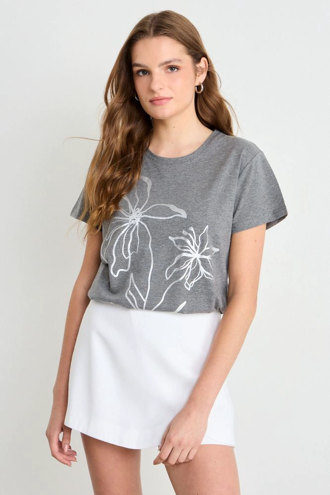 POLERA FANTASIA GRIS MUJER IO - 1