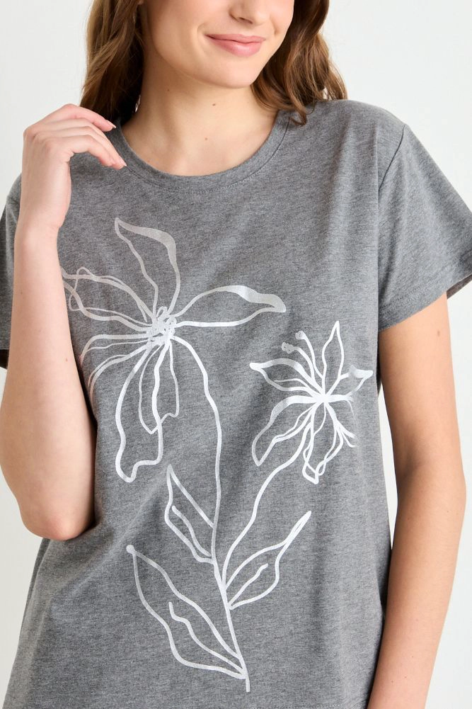 POLERA FANTASIA GRIS MUJER IO - 2