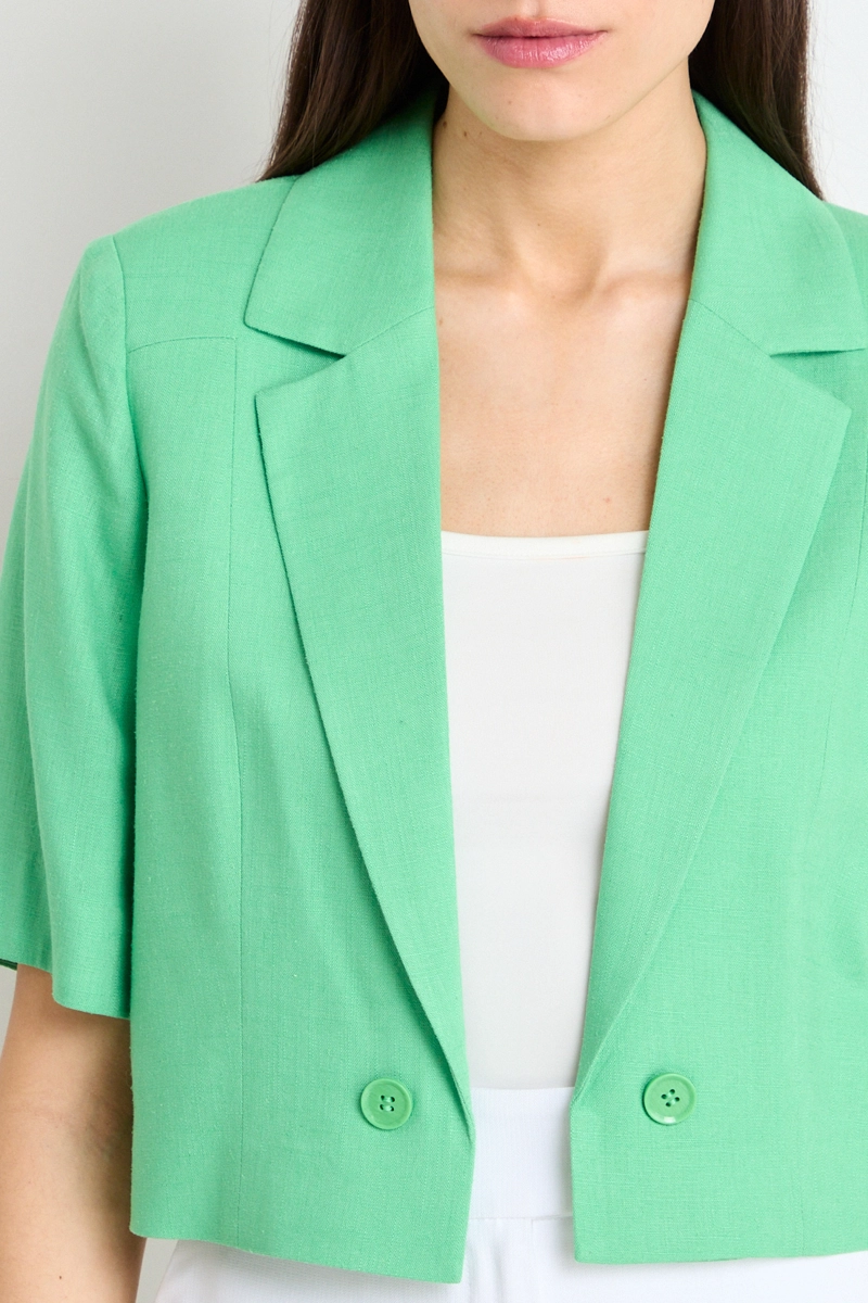 BLAZER LISO VERDE OLIVA MUJER IO - 2