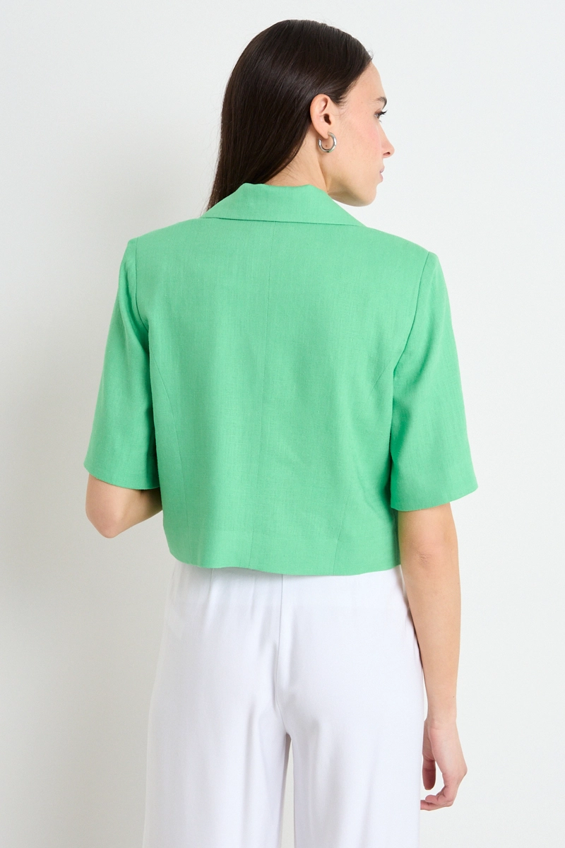 BLAZER LISO VERDE OLIVA MUJER IO - 3