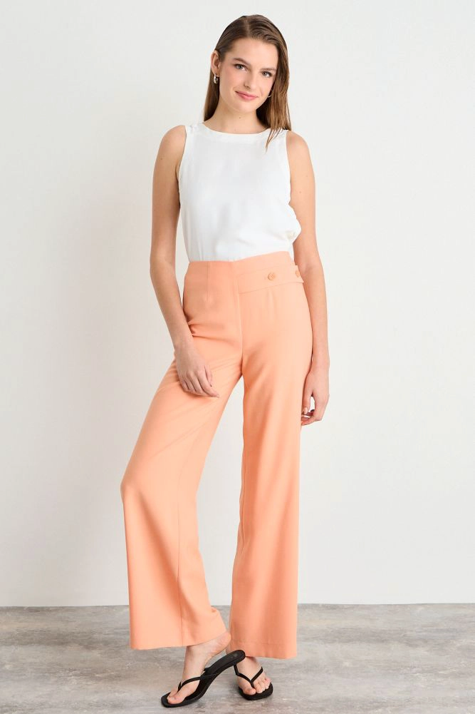 PANTALON LISO NARANJO MUJER IO - 1