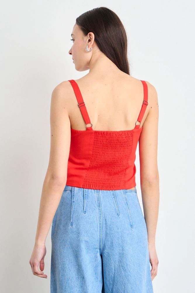 GILET LISO ROJO MUJER IO - 3