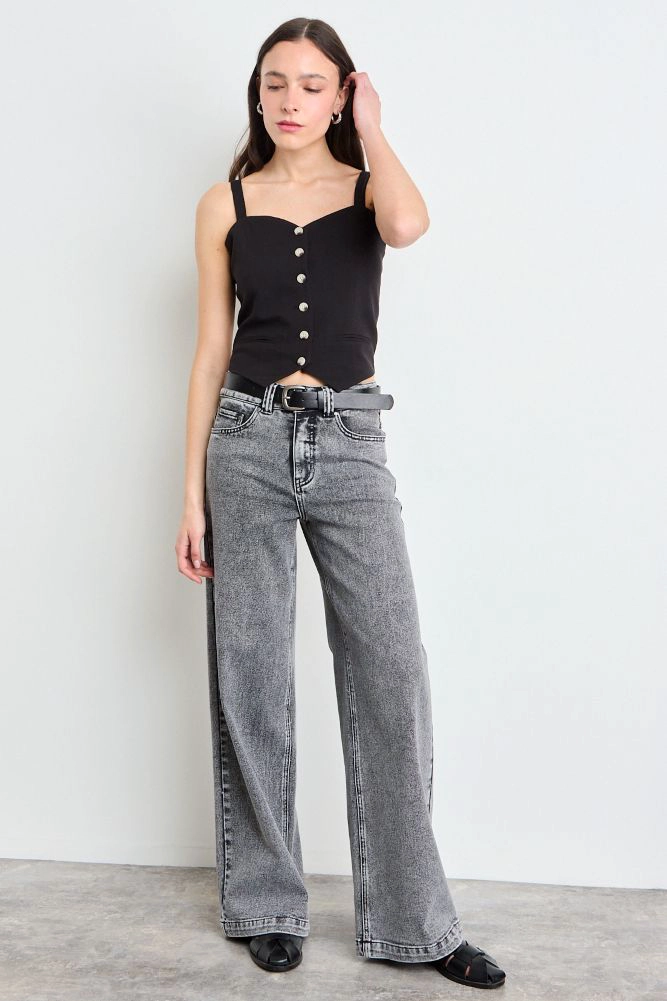 GILET LISO NEGRO MUJER IO - 4