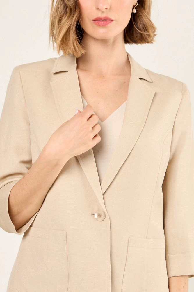 BLAZER LISO BEIGE MUJER MAGRIFFE - 2