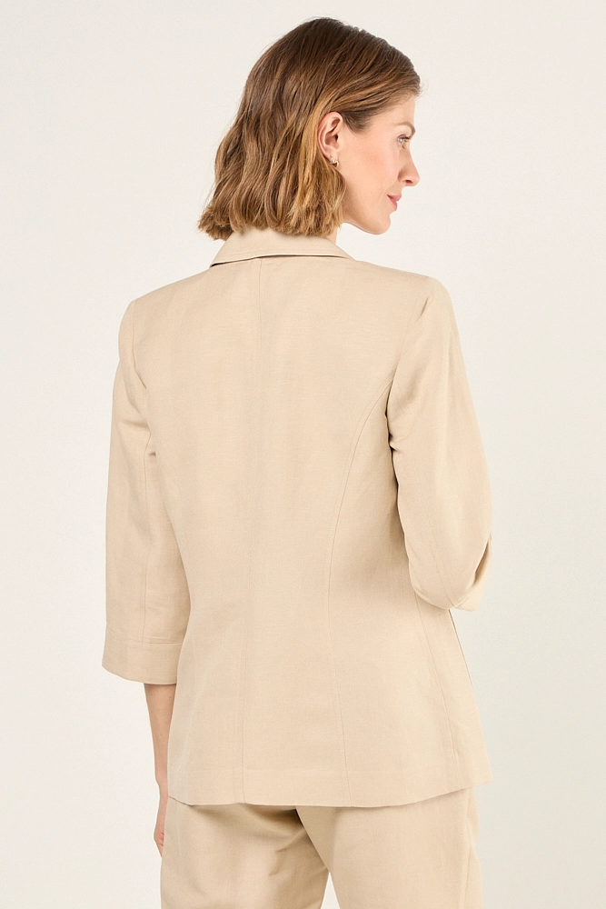 BLAZER LISO BEIGE MUJER MAGRIFFE - 3