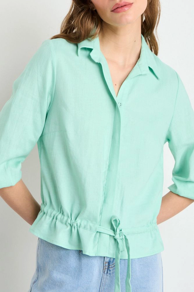 BLUSA LISA VERDE MUJER IO - 2