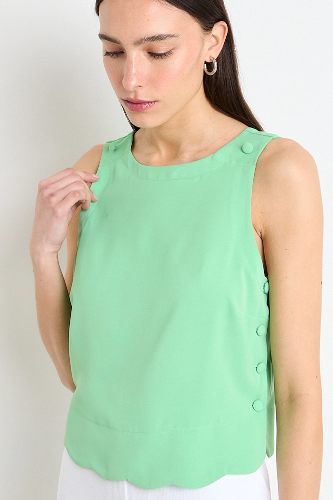 BLUSAS SIN MANGA VERDE OLIVA MUJER IO - 3