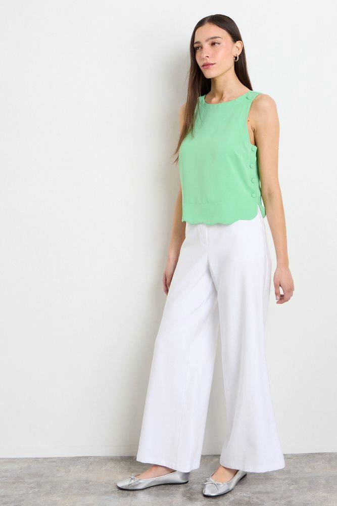 BLUSAS SIN MANGA VERDE OLIVA MUJER IO - 5