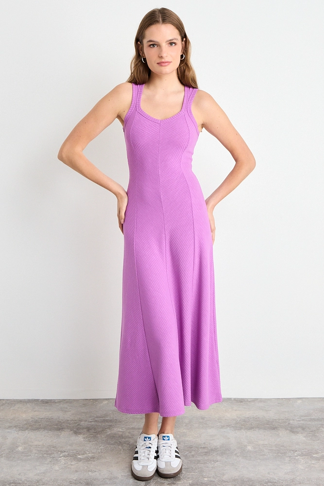 VESTIDO LARGO FUCSIA MUJER IO - 1