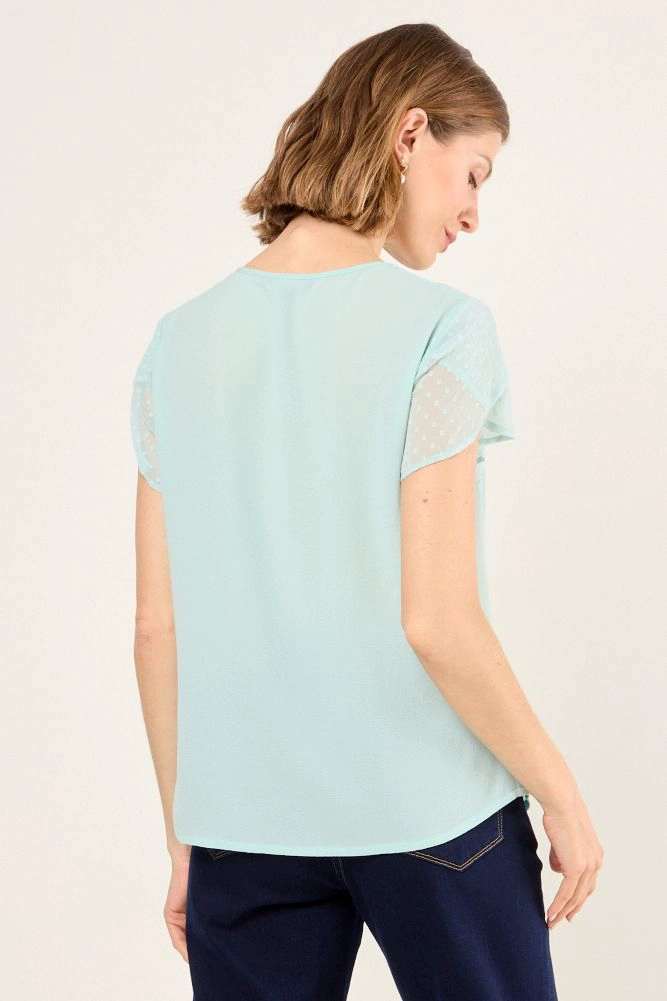 BLUSA LISA VERDE MUJER MAGRIFFE - 2
