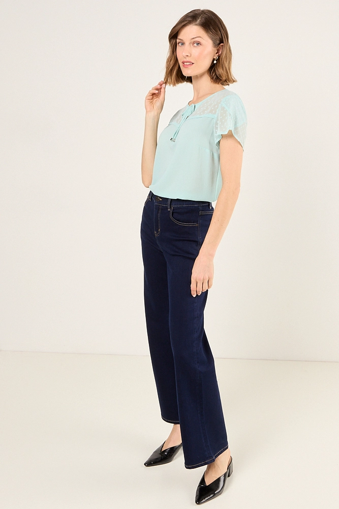 BLUSA LISA VERDE MUJER MAGRIFFE - 4