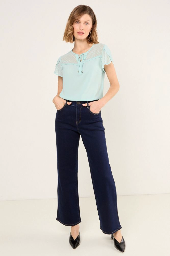 BLUSA LISA VERDE MUJER MAGRIFFE - 5