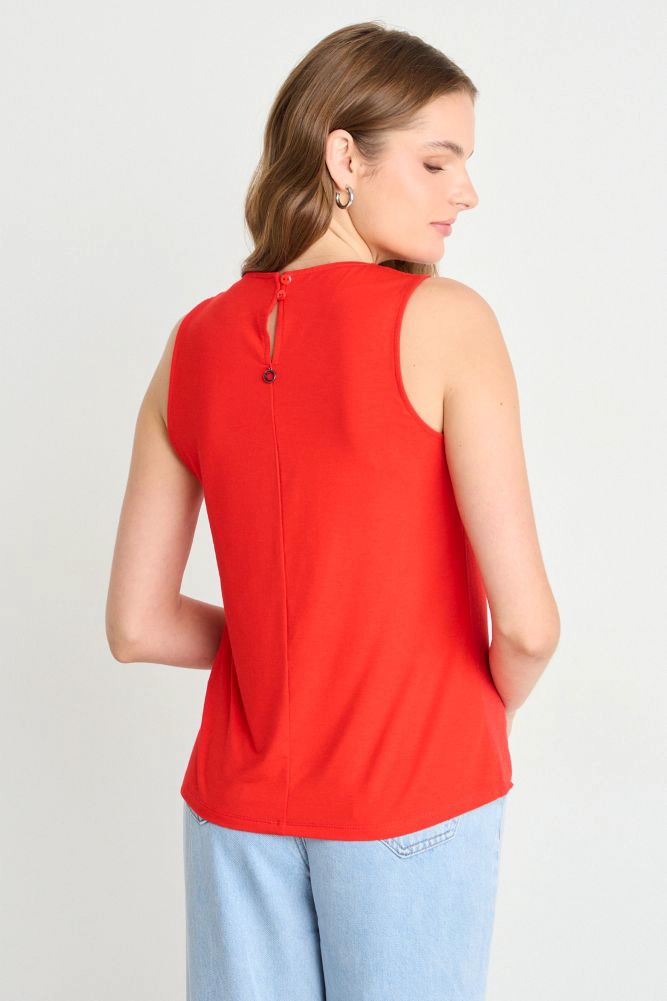 POLERA LISA ROJO MUJER IO - 3