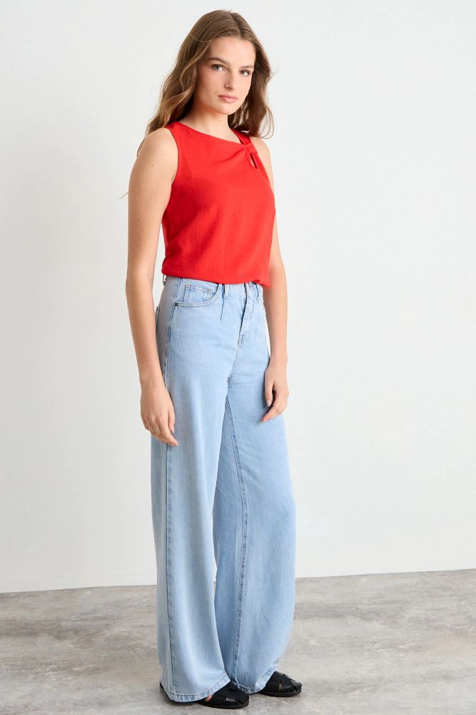 POLERA LISA ROJO MUJER IO - 4