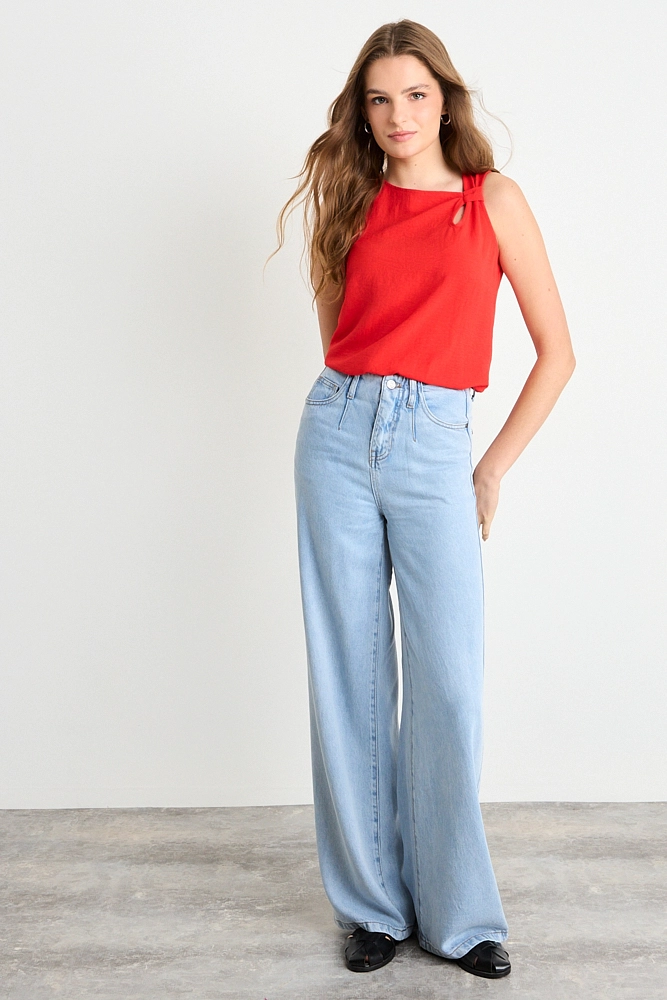 POLERA LISA ROJO MUJER IO - 5