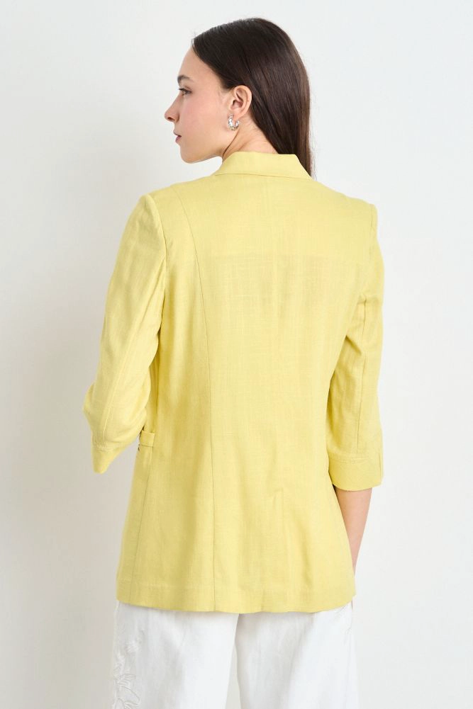 BLAZER LISO AMARILLO MUJER IO - 3