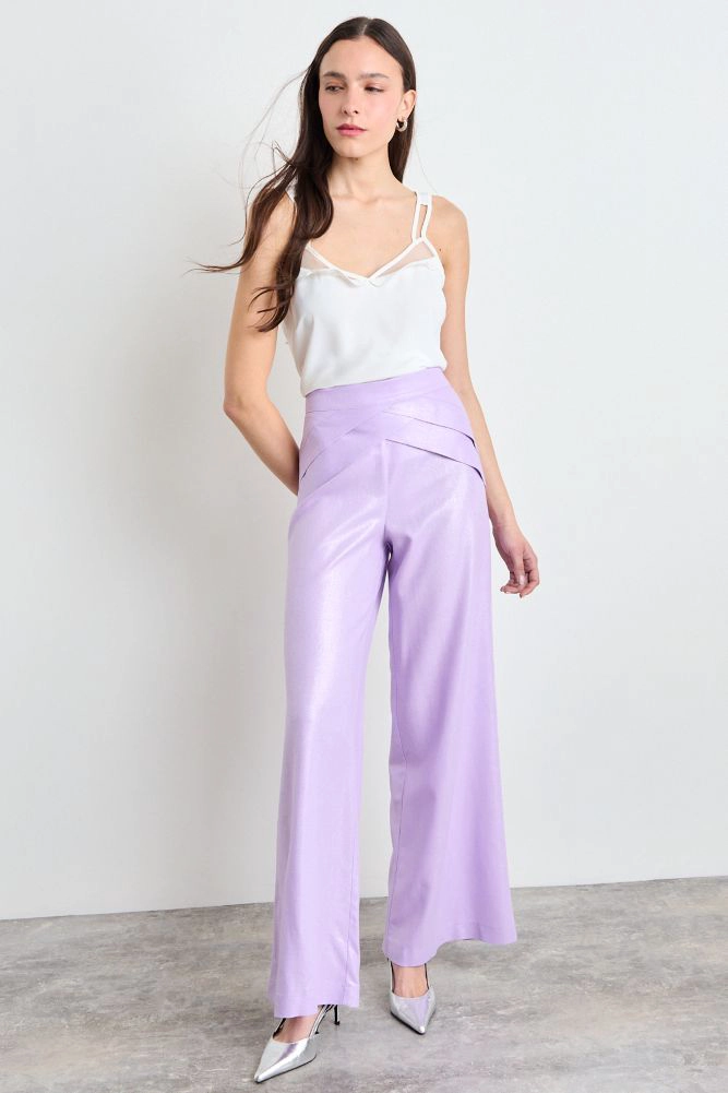 PANTALON LISO MORADO MUJER IO - 1