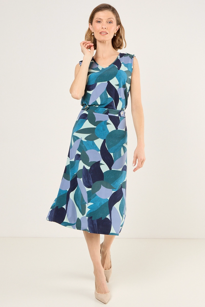 FALDA LARGA AZUL MUJER MAGRIFFE - 1
