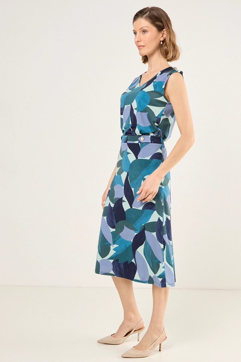FALDA LARGA AZUL MUJER MAGRIFFE - 5
