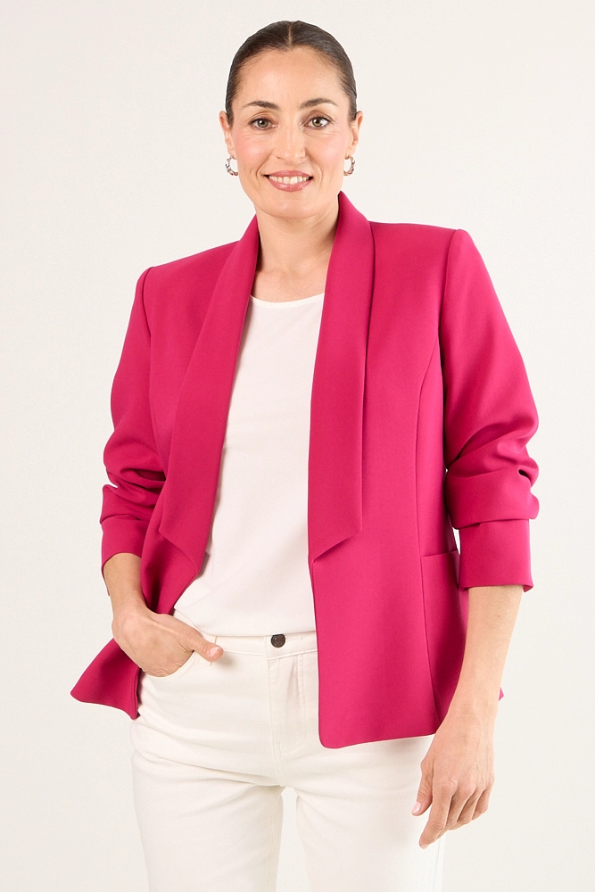 BLAZER LISO FUCSIA MUJER MAGRIFFE - 1