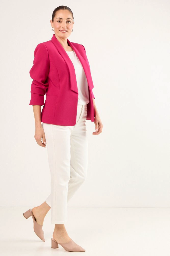 BLAZER LISO FUCSIA MUJER MAGRIFFE - 5