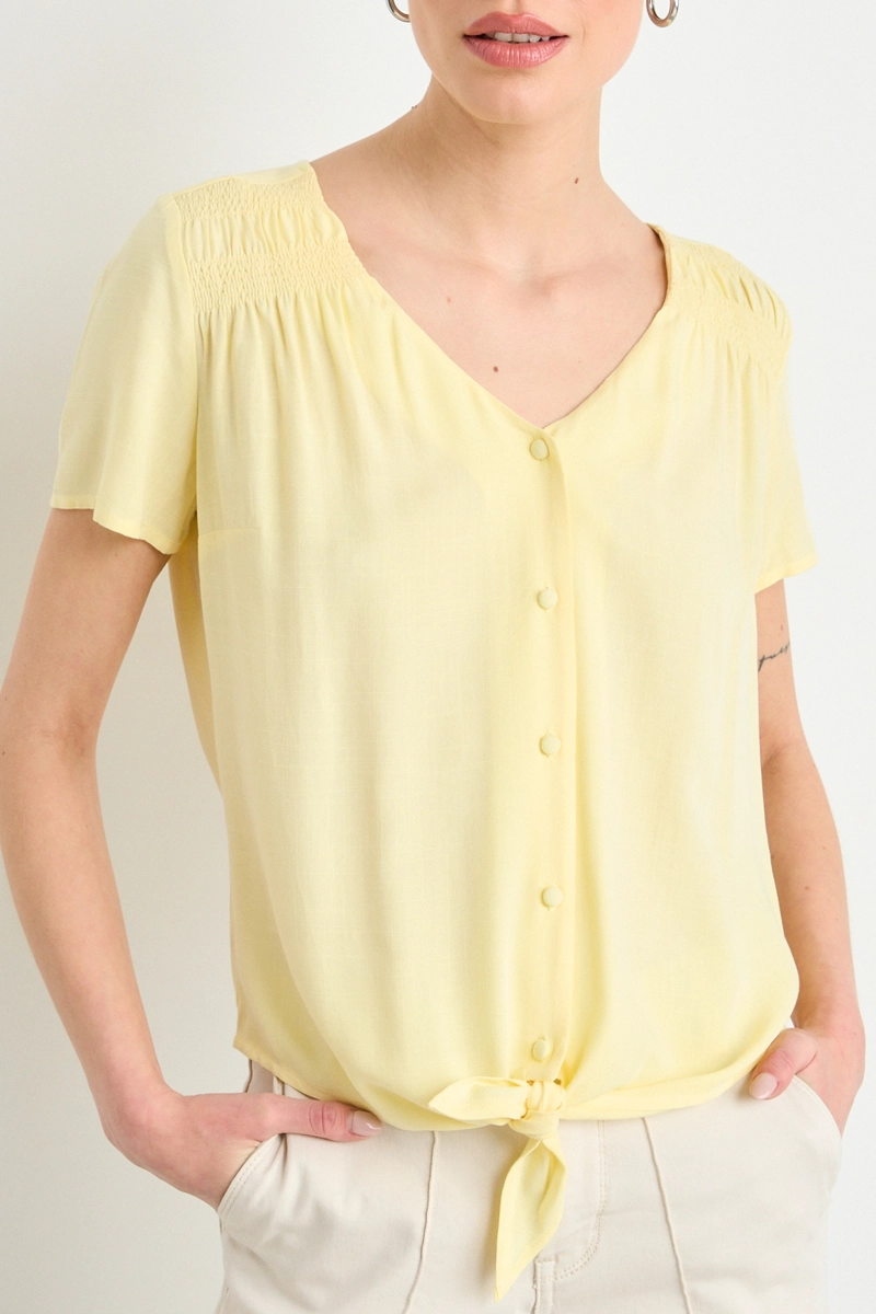 BLUSA LISA AMARILLO MUJER IO - 2
