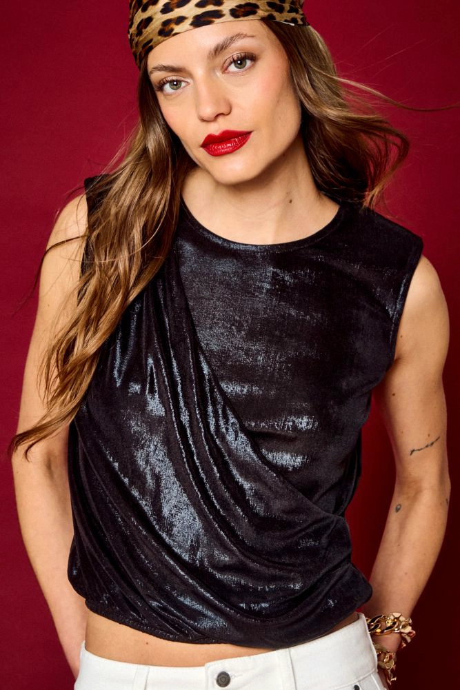 POLERA FANTASIA NEGRO MUJER IO - 1