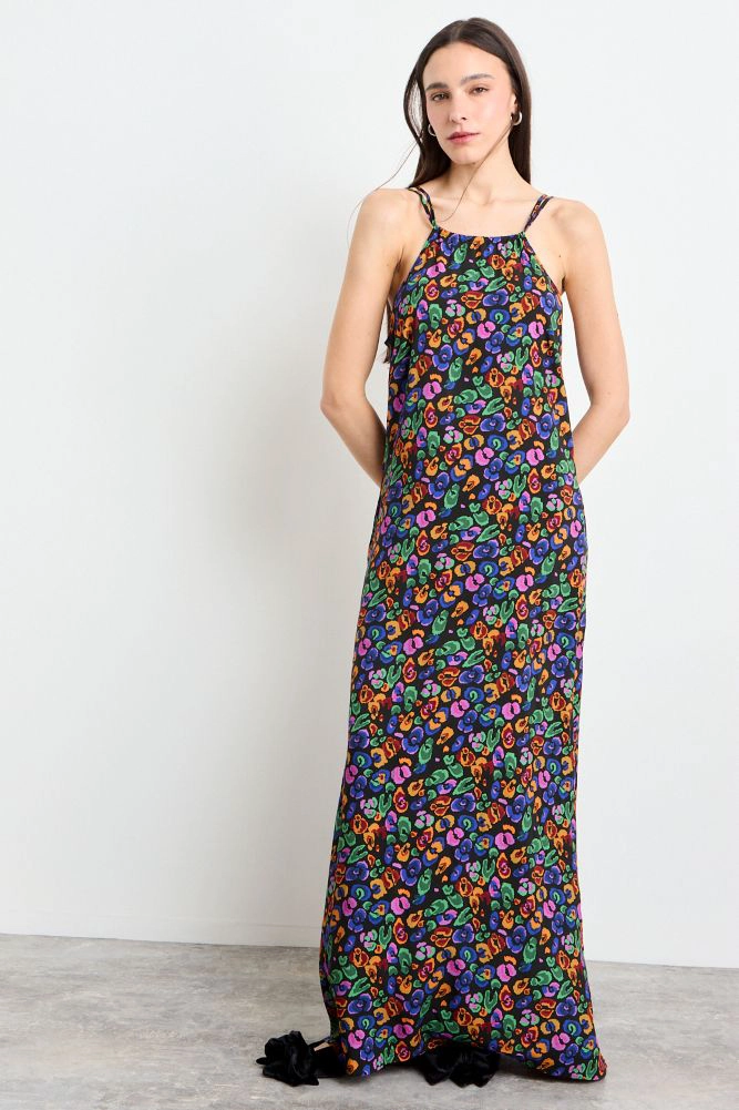 VESTIDO FANTASIA LARGO NEGRO MUJER IO - 1