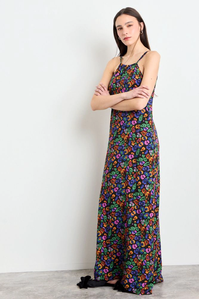 VESTIDO FANTASIA LARGO NEGRO MUJER IO - 5