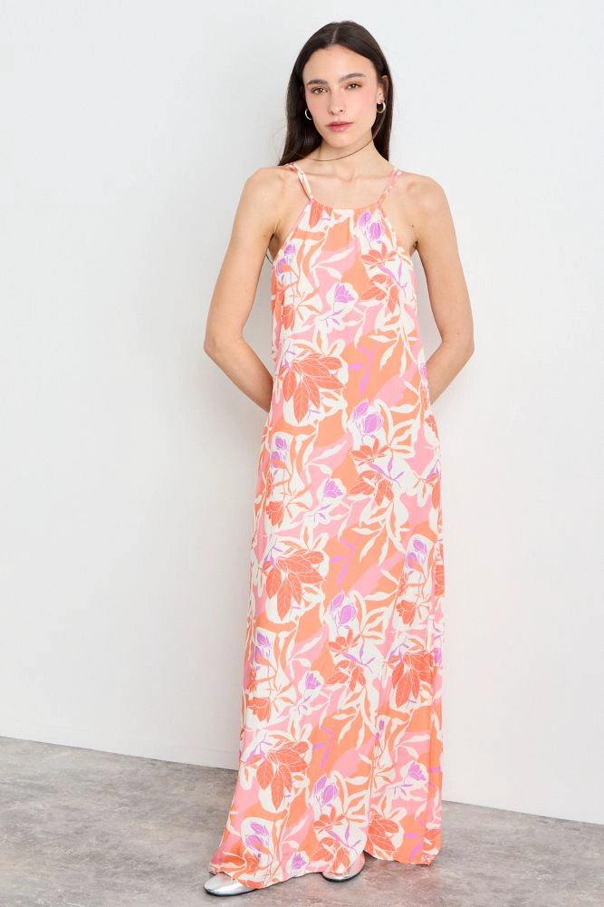 VESTIDO FANTASIA LARGO FUCSIA MUJER IO - 1