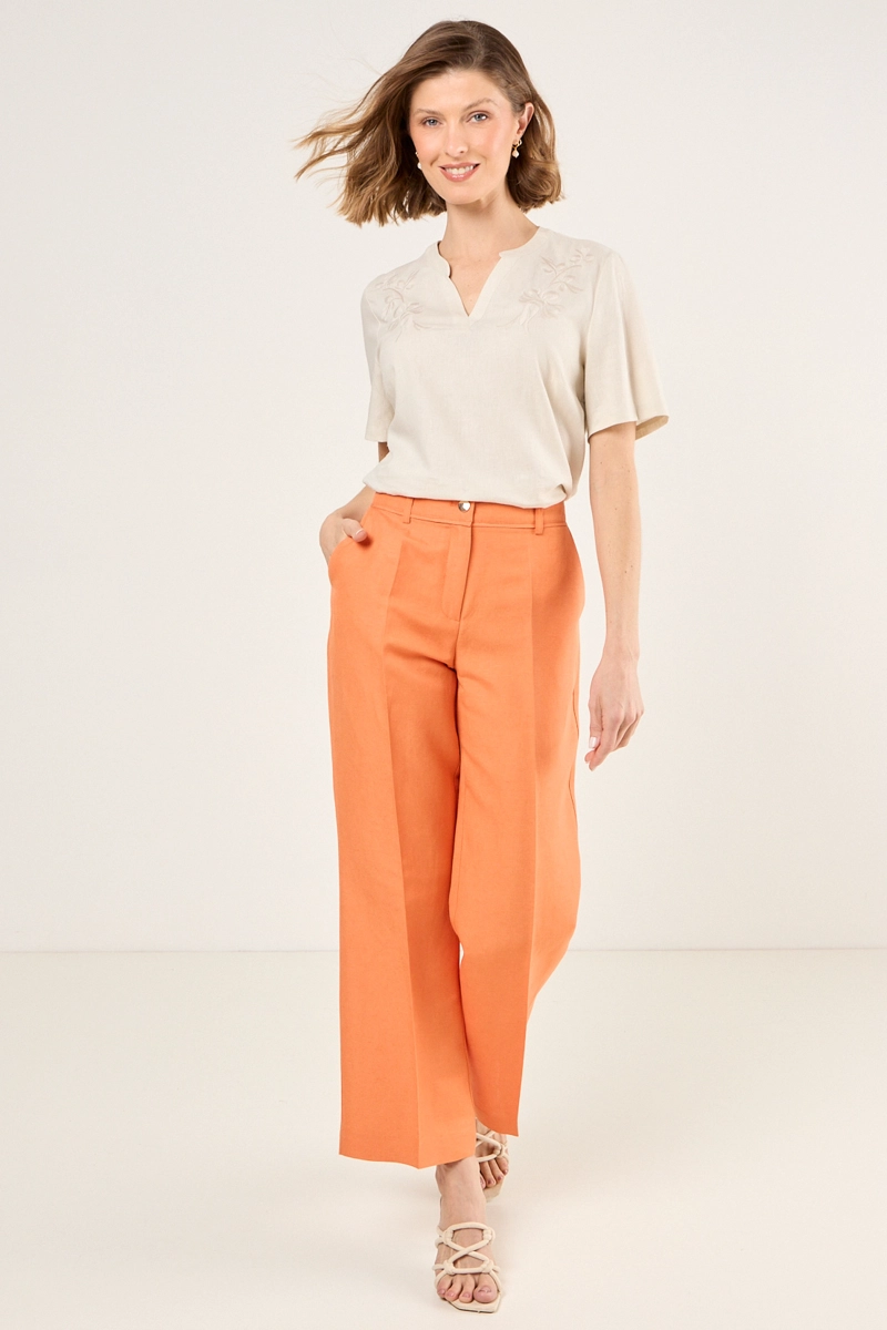 PANTALON NARANJO MUJER MAGRIFFE - 1