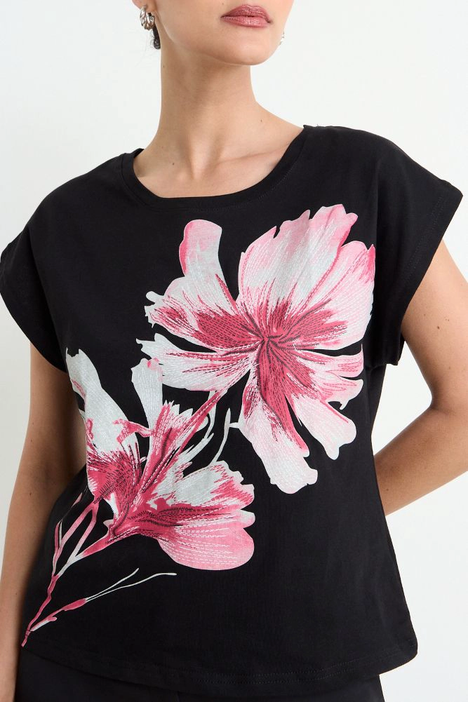 POLERA FANTASIA NEGRO MUJER ASH - 2