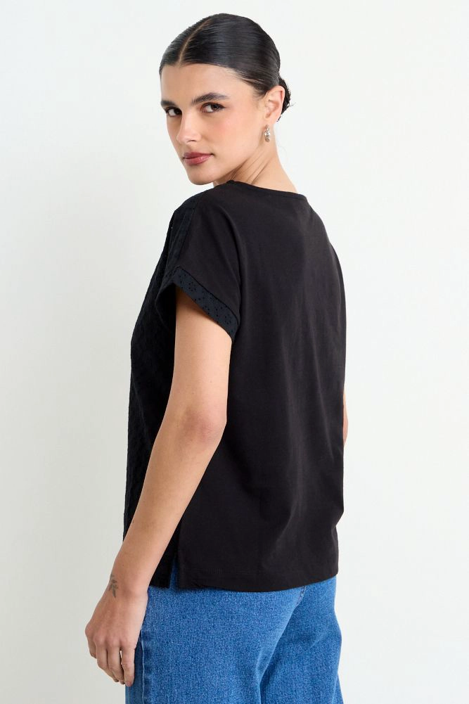 POLERA LISA NEGRO MUJER ASH - 3