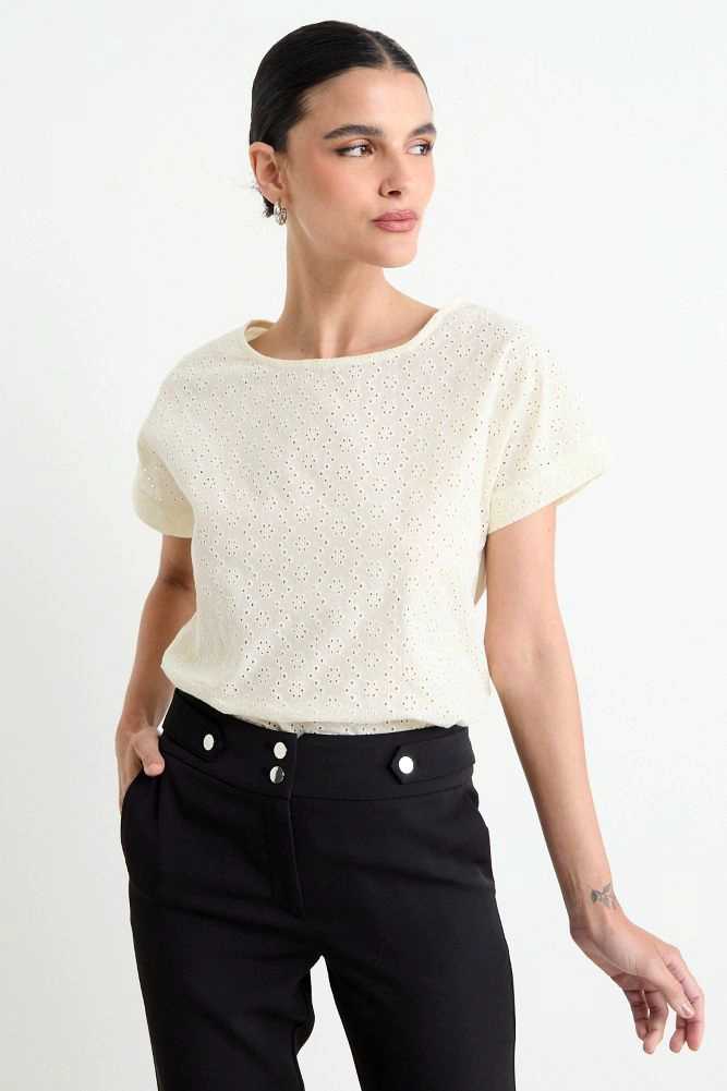 POLERA LISA CRUDO MUJER ASH - 1